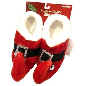 snuggly & cuddly christmas womens adult slippers USA size medium med m 7-8